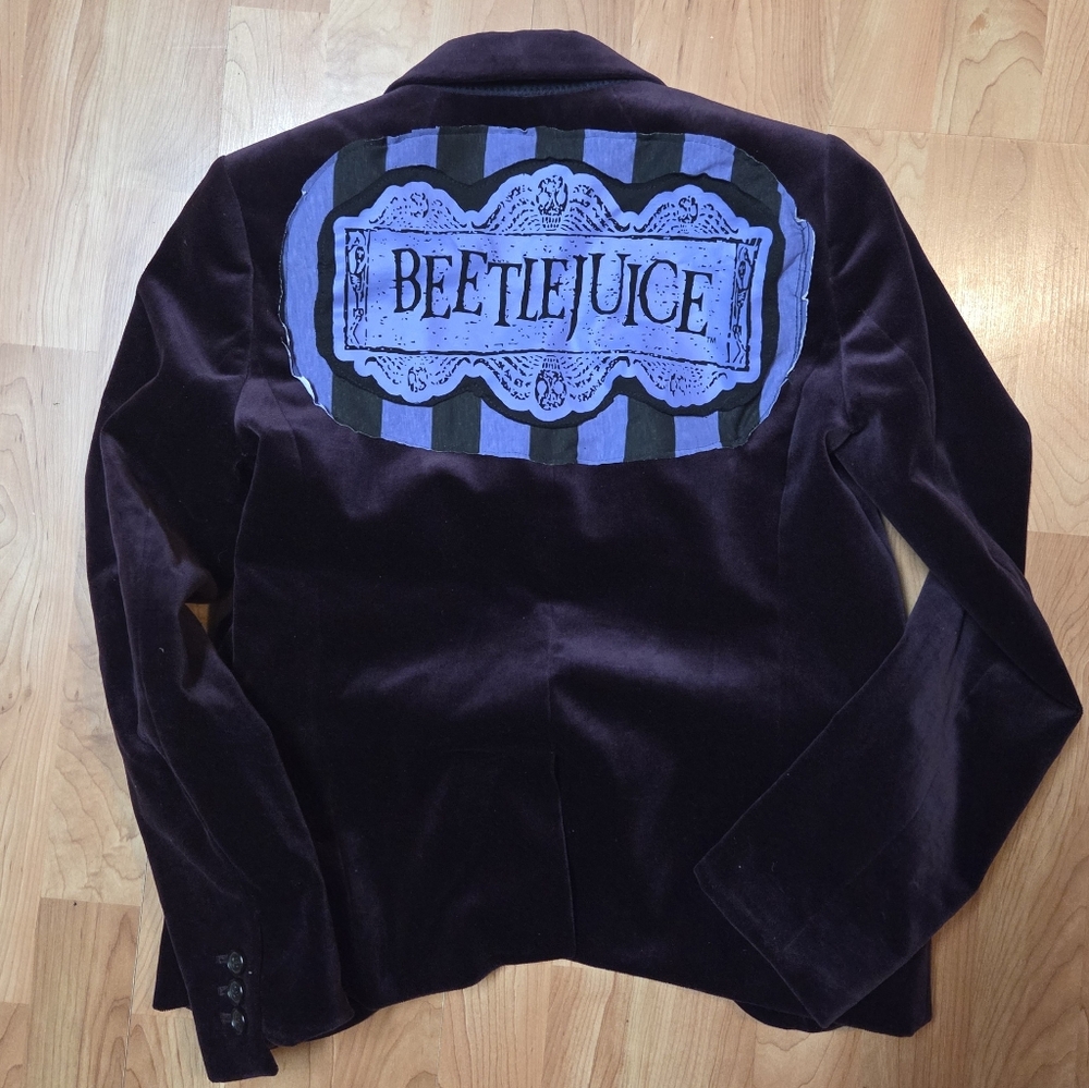 Beetlejuice upcycled velvet blazer